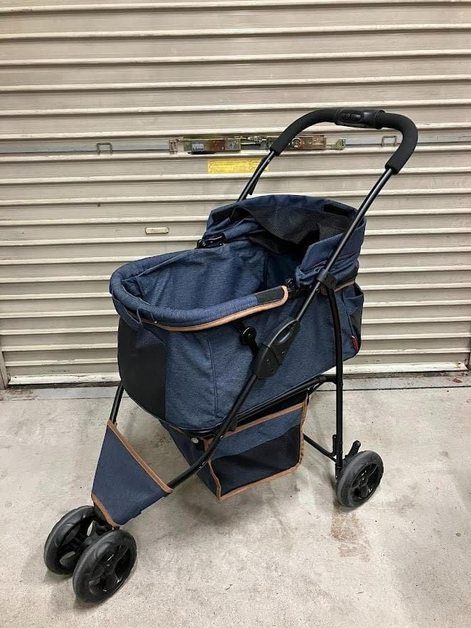 【美品】GEXジェックス　わんわんカート三輪　デニム柄