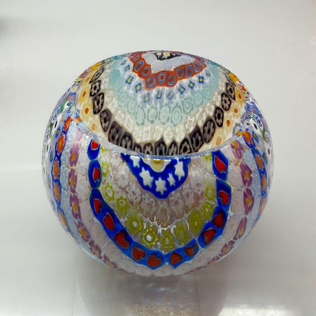 MURANO GLASS ミルフィオリ ボール 花器 花瓶