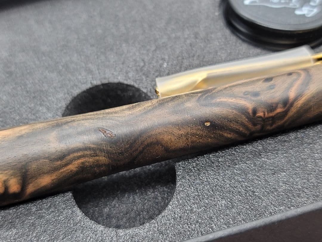 新品　こぶた工房　黒檀瘤　極上杢　シャープペンシル0.5ミリ