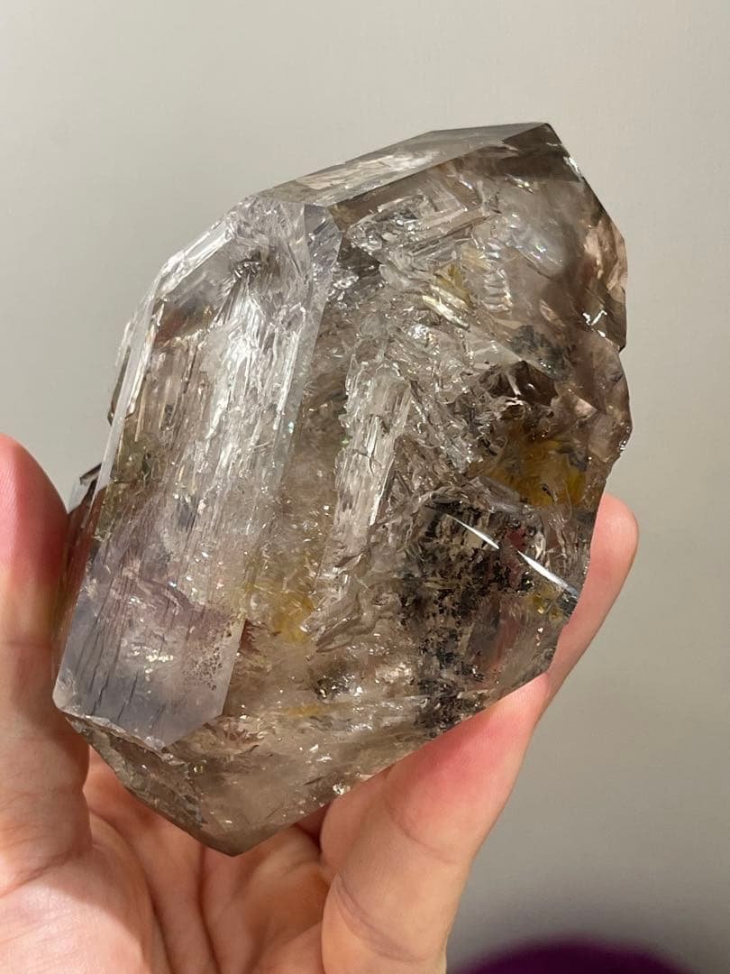 【博物館級】巨大　ハーキマーダイヤモンド 二連晶　鉱物　鉱物標本　天然石　原石