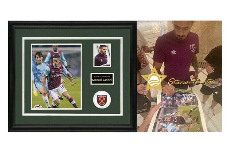 直筆サイン入り写真 マヌエル・ランシニ ウェストハム・ユナイテッドFCSA鑑定済