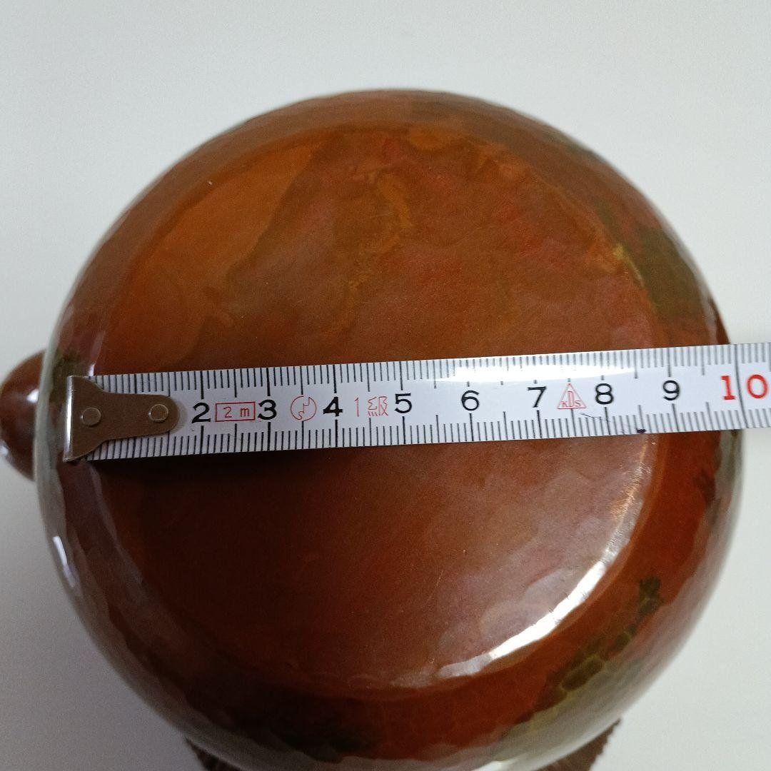 島倉堂　銅製　鎚起銅器　湯沸　茶器　急須　煮色