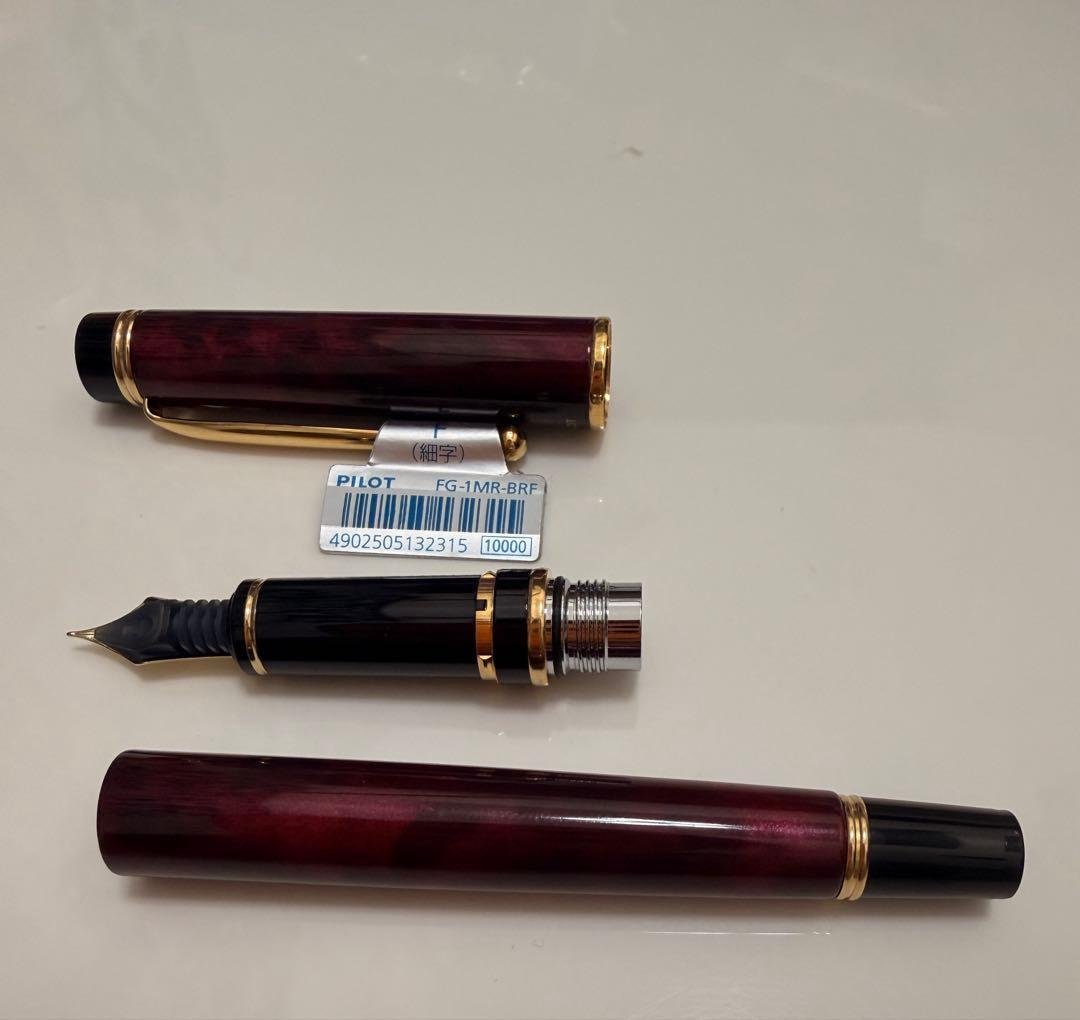 万年筆　パイロット　グランセ　ブラック×レッド　マーブル FG新品　14K