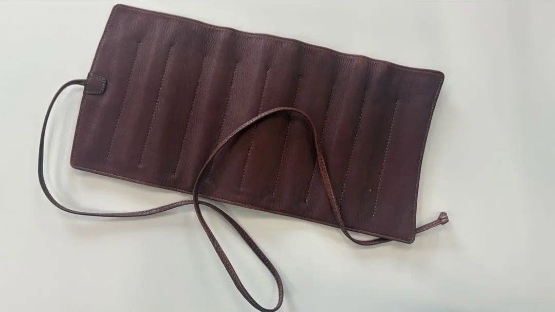 ナガサワ　キップレザー ペンシース　ペンケース　ボルドー