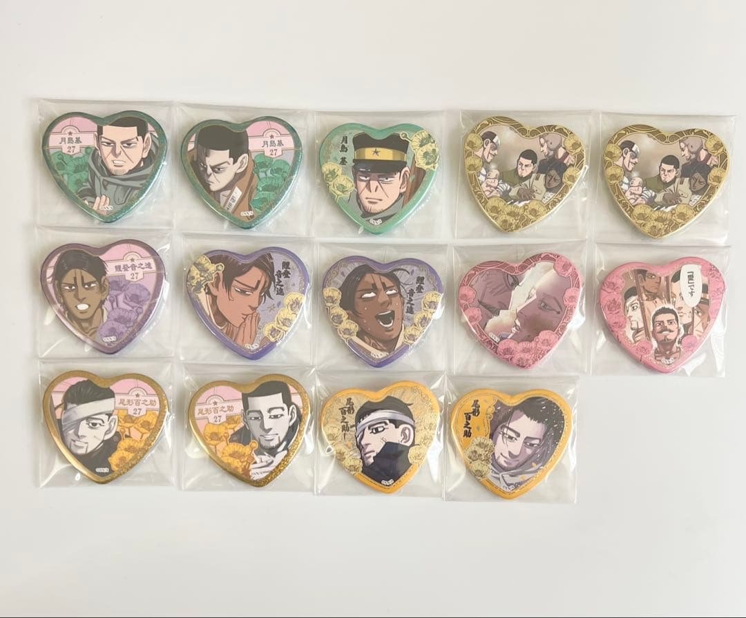 ゴールデンカムイ　愛です缶バッジ　14点セット