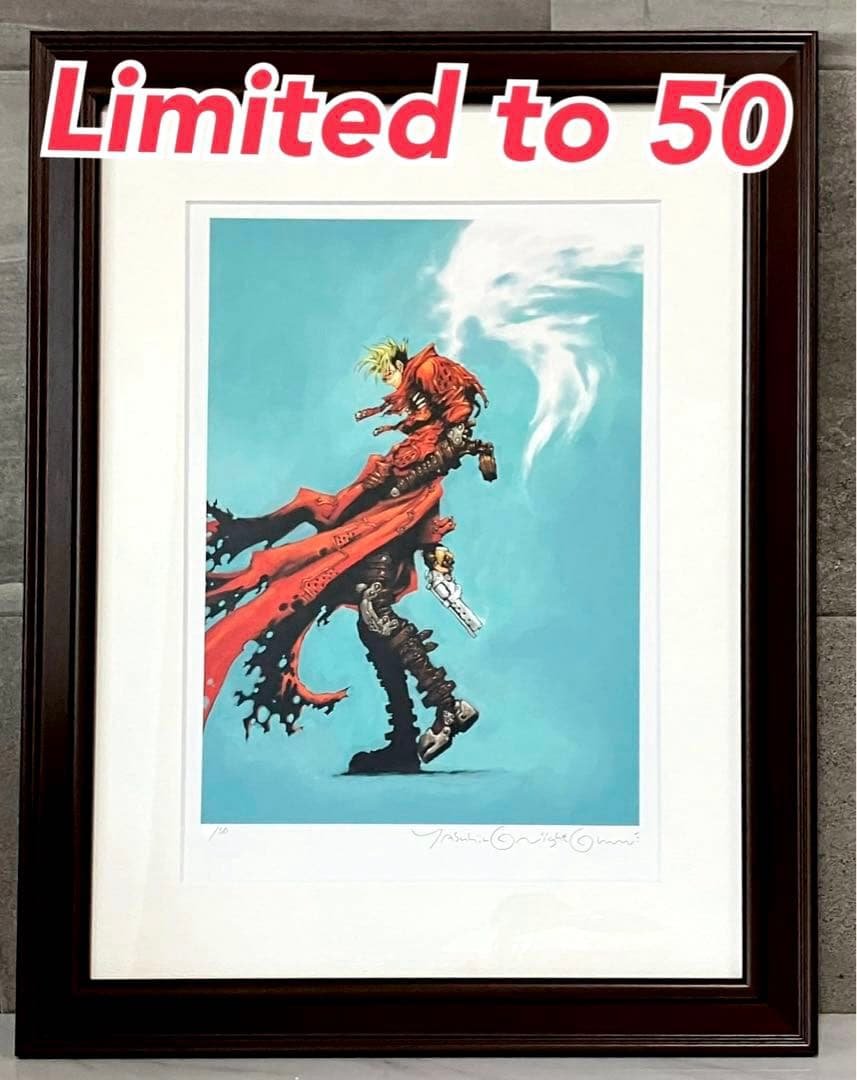 限定版50◆直筆サイン トライガン 複製原画5 TRIGUN 内藤泰弘の世界展