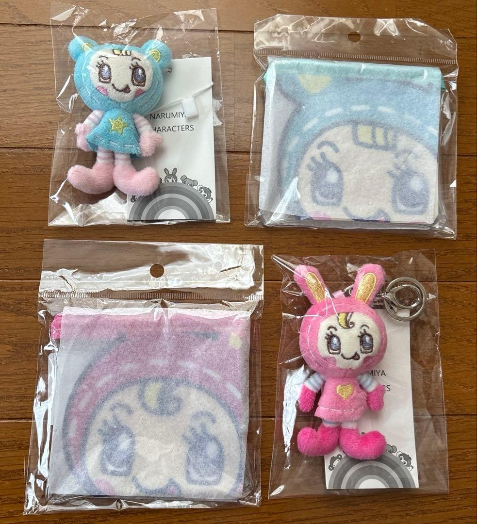 ナルミヤハッピーパーク メゾピブルーベリエ クリアフラットポーチ ミニぬいぐるみ