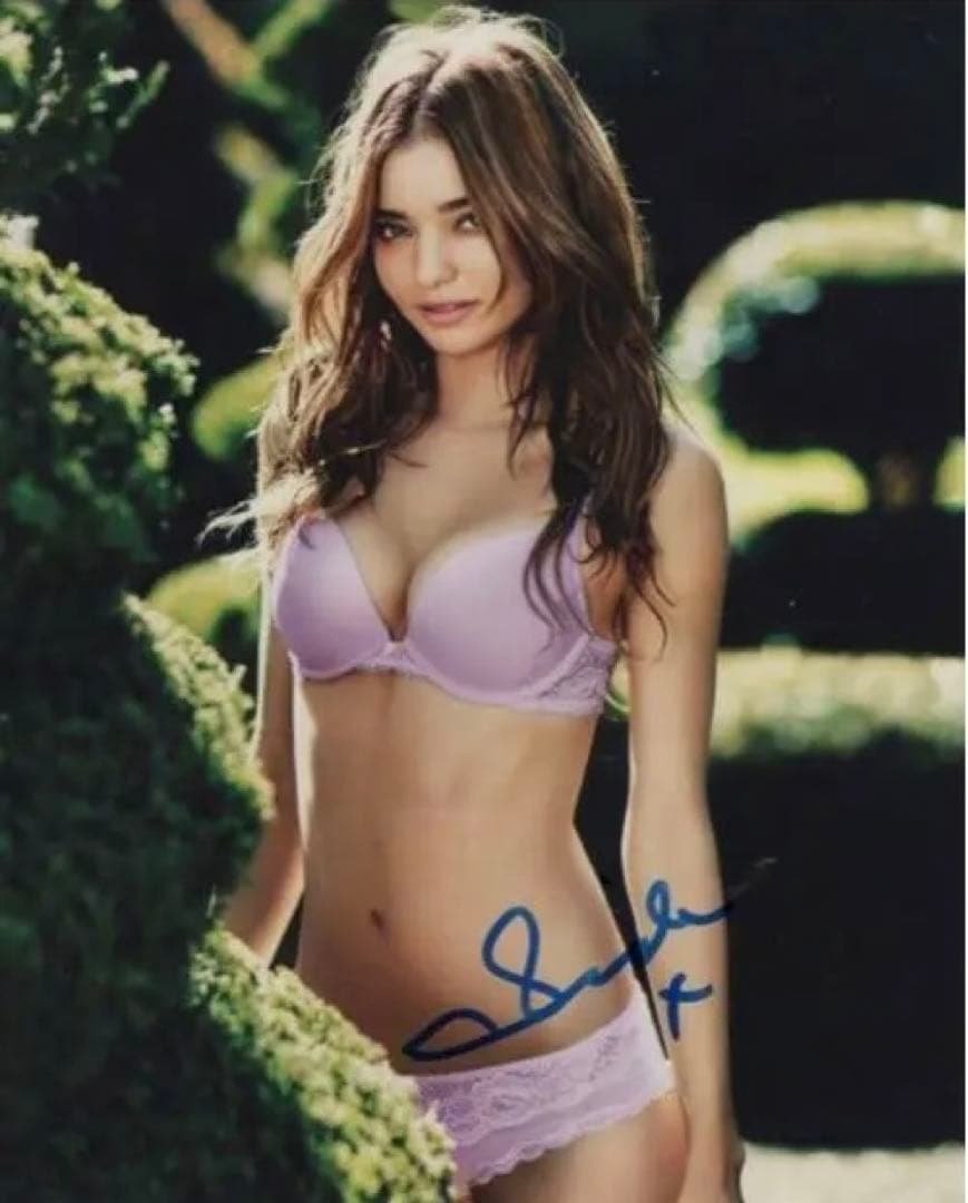 ミランダカー直筆サイン入り写真　ヴィクトリアシークレット　オートグラフ