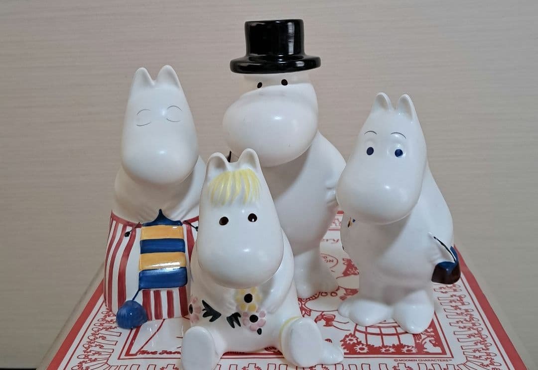 [廃盤・美品】ARABIA ムーミン 4体セット / Finland硬質ケース付