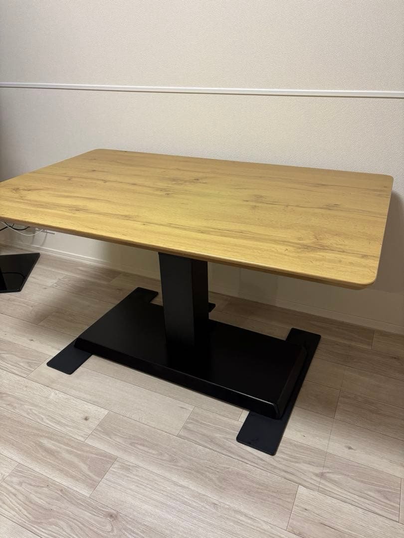 ニトリ　ガス圧式　昇降テーブル/ダイニングテーブル120㎝幅