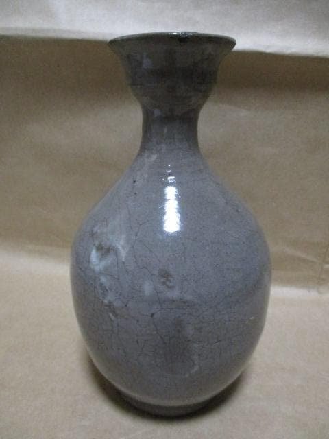 李朝　井戸釉の徳利　珍品　R3-3