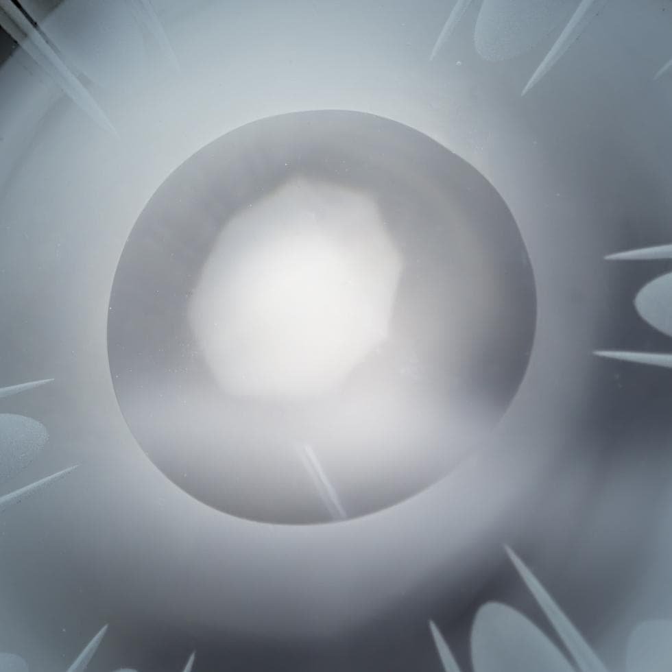 岩田藤七 手吹き サンドブラスト ストライプ 大鉢 30cm