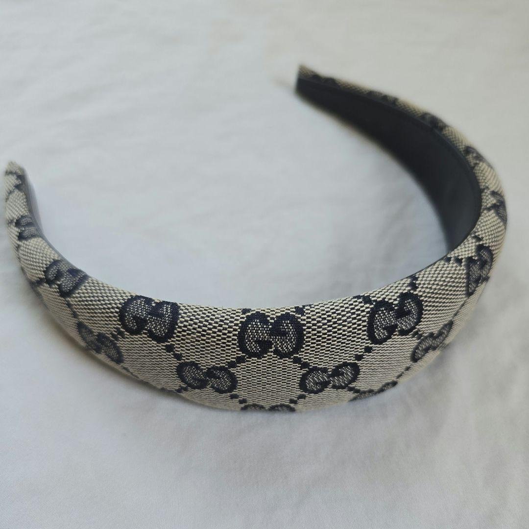 GUCCI カチューシャ GG キャンバス ヘアバンド ベージュ