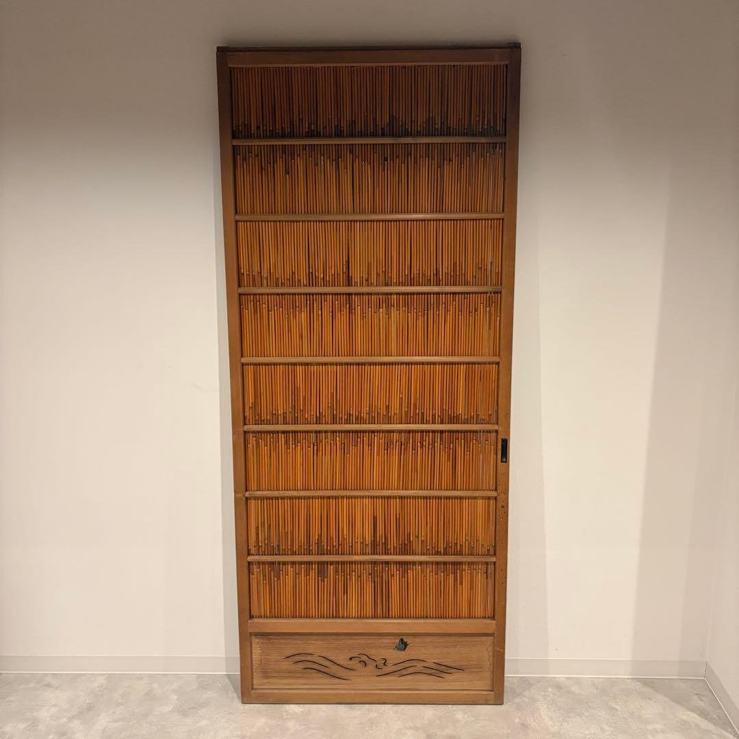 古い建具 1枚 簾戸 すど 葦戸よしど 夏障子 御簾戸 2/4