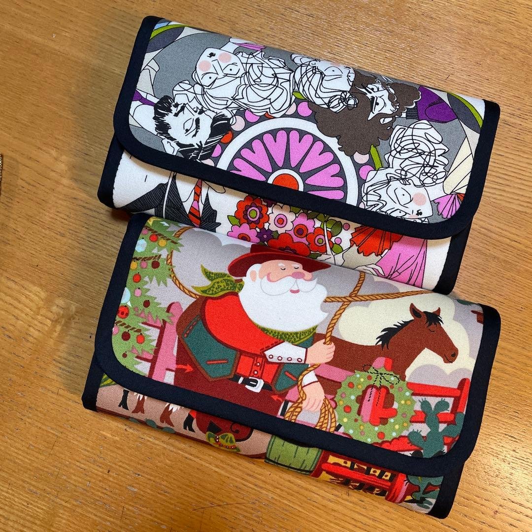 はなはなはち　長財布　やりくり財布　ハンドメイド　レア廃盤生地