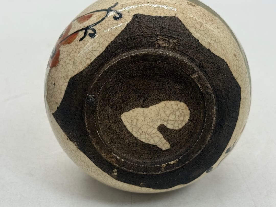 時代　仁清作　色絵金銀彩瓢箪型花車紋　共箱　茶道具　送料込み260122