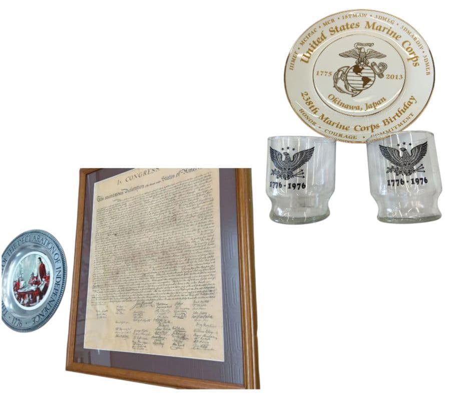 USA「独立宣言の起草」　ヴィンテージ コレクターズ ピューター プレート