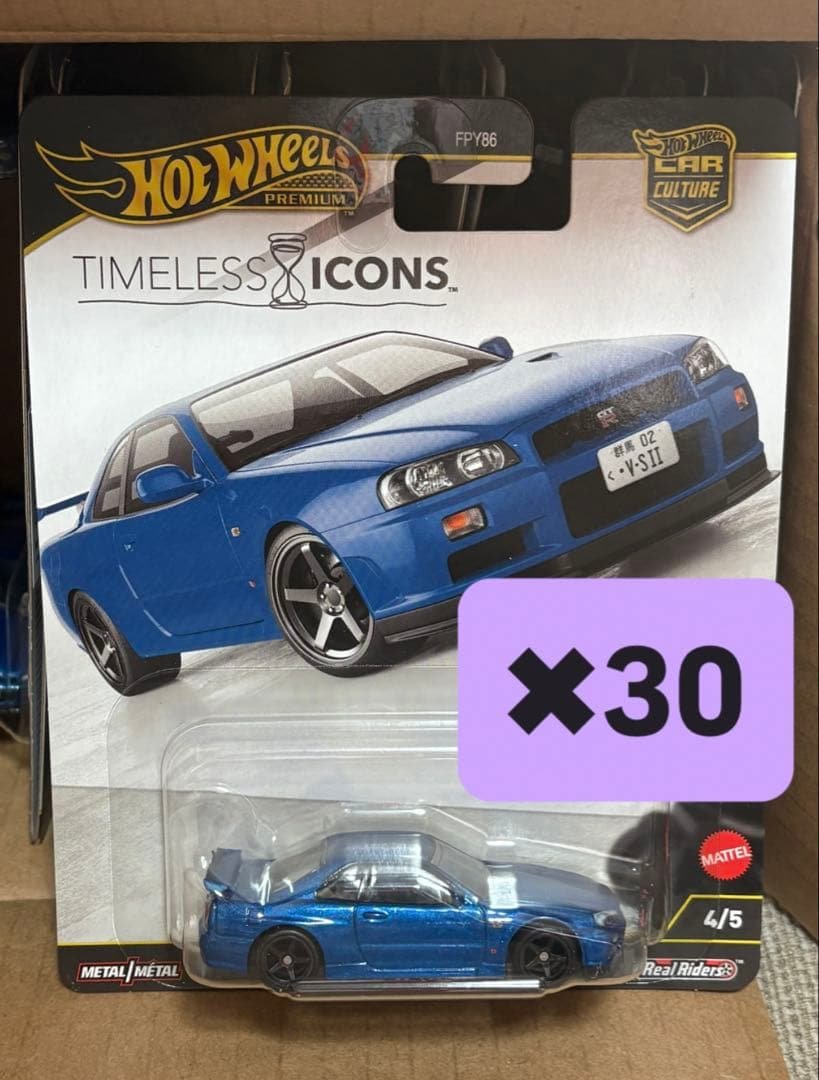 30台 スカイラインGT-R V-スペックⅡ R34 BNR34 ホットウィール