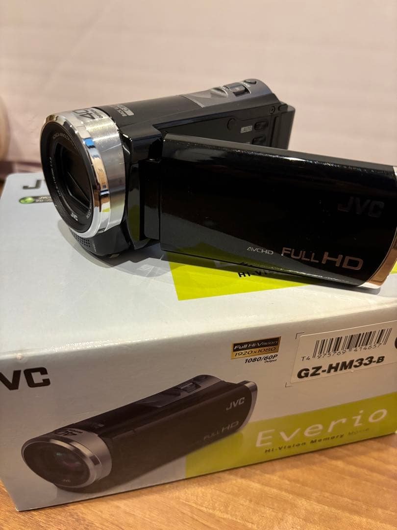 【美品・動作確認済】JVC Everio GZ-HM33-B ビデオカメラ 箱付