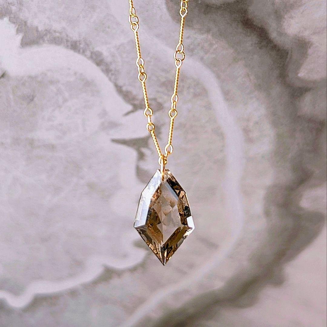 ♢N♢K18 大粒スモーキークォーツ 6.1ct ネックレスチャーム