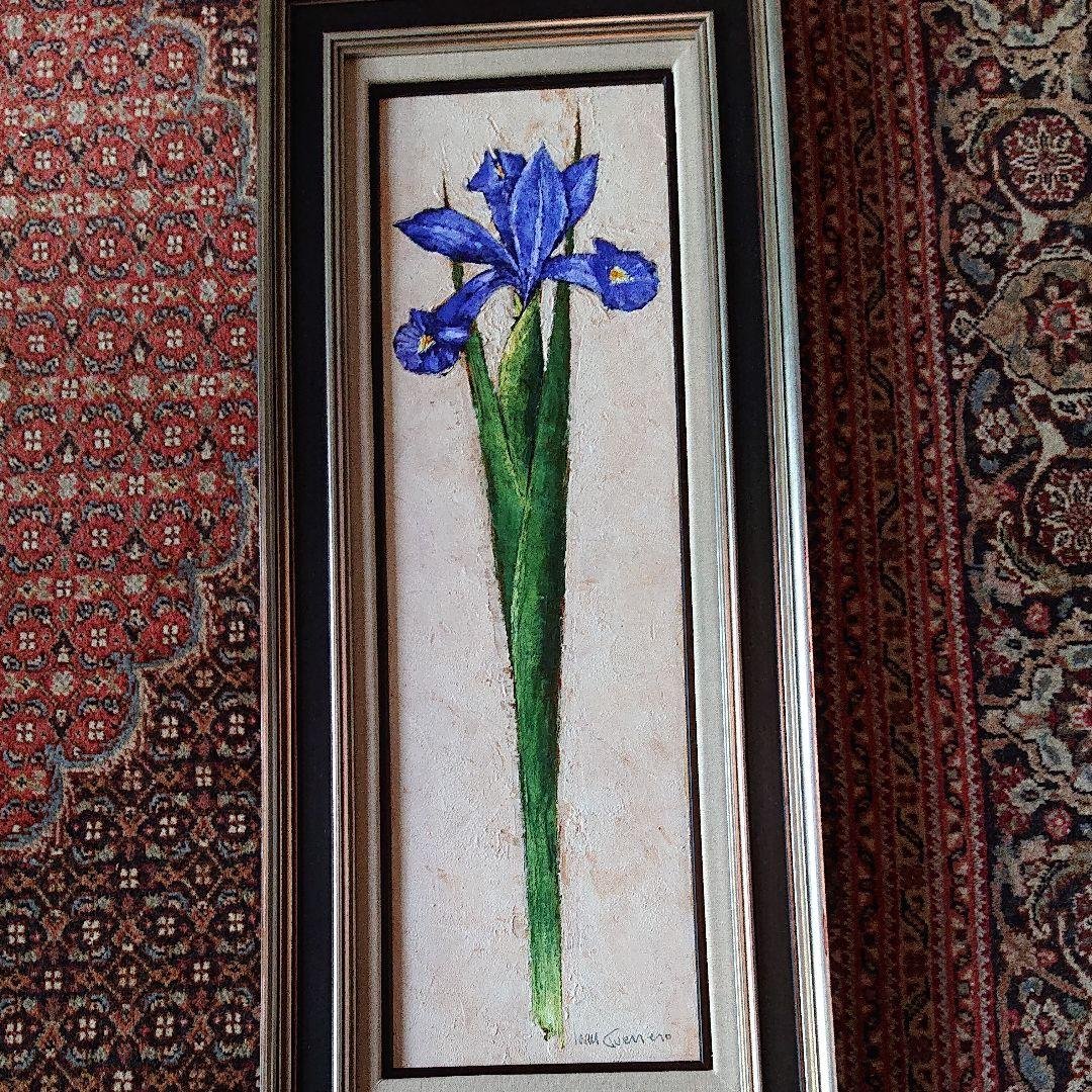 絵画 油彩本物       アイリス    ジョアンゲレロ