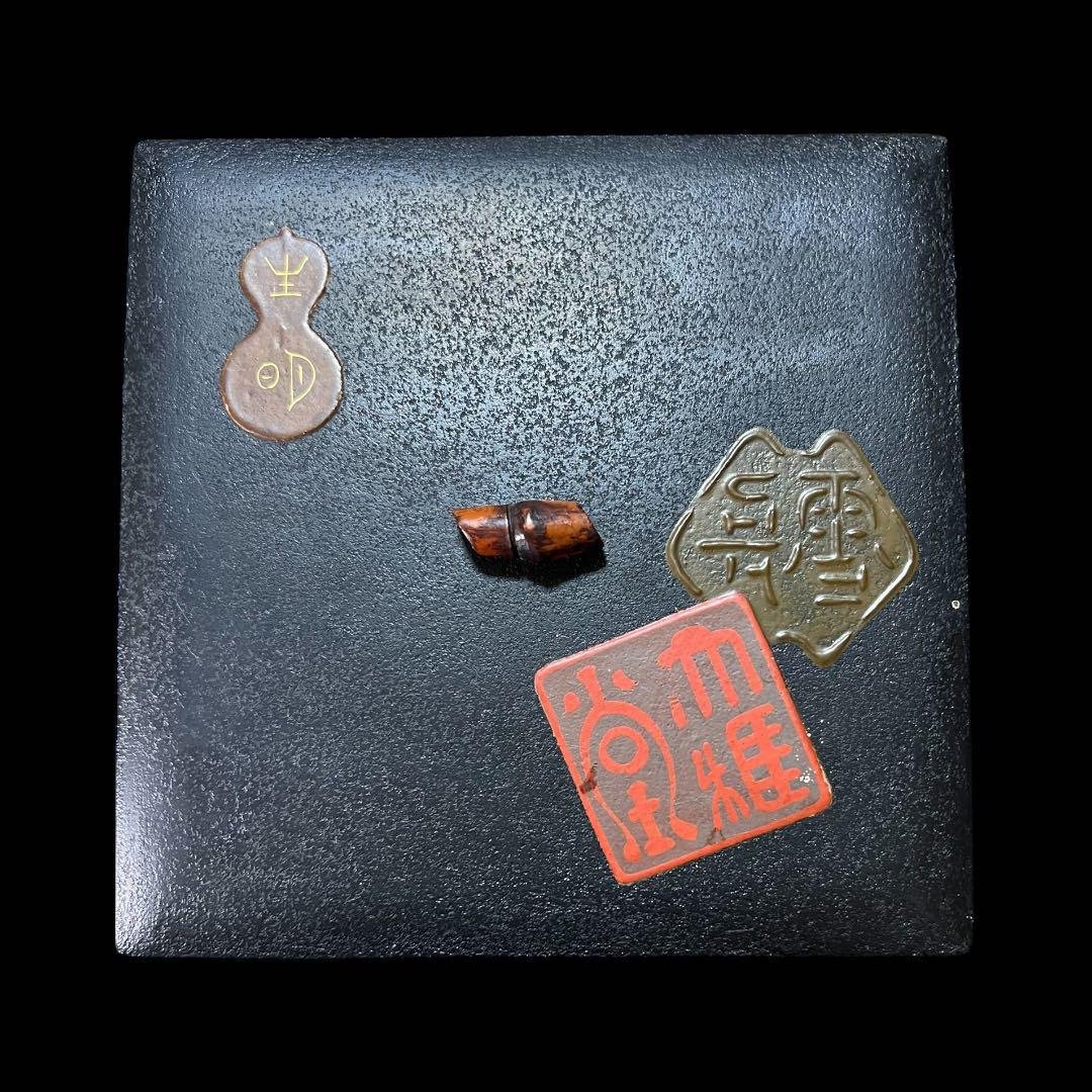 《和風アンティーク&レア》香川漆器 讃岐特産 天然木素材装飾美角菓子器