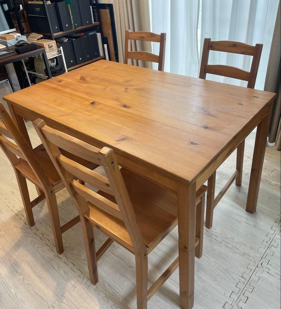 引取り限定　IKEA ヨックモック　テーブル&チェア　セット