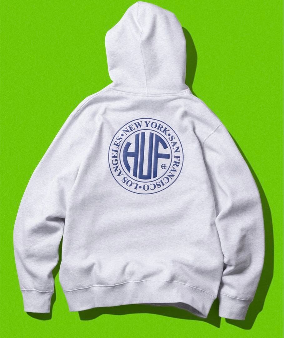 HUFフード付きパーカー ロゴ入り