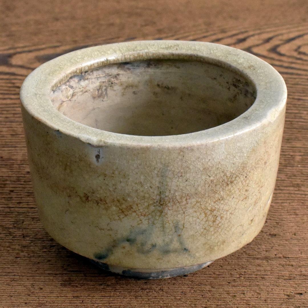 江戸時代 美濃 御深井 灰釉 火入 /瀬戸 常滑 備前 六古窯 古道具 古陶器