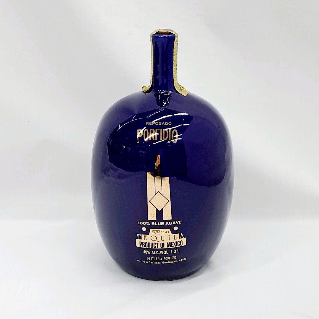 ポルフィディオ レポサド ブルーアガベ 陶器 青 テキーラ 1000ml
